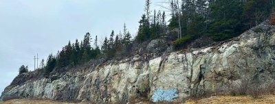 large outcrop at Saint John