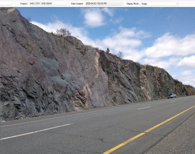 Mineralized outcrop at Pocologan