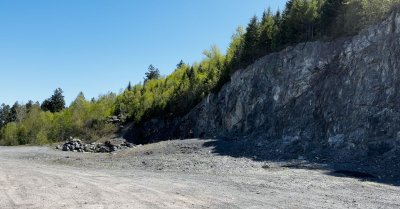 Mineralized outcrop at Saint John